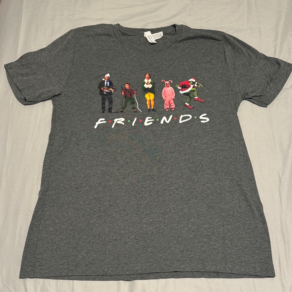 Bella Canvas Heather Gray “FRIENDS” Christmas T-Shirt